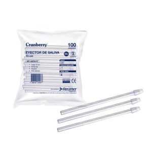Eyector de saliva 15cm (100 unidades) Cranberry