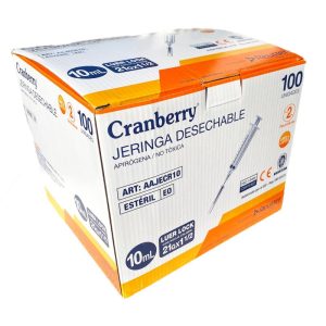Jeringa 10ml 21gx1 1/2 con luer lock +aguja (100 unidades)