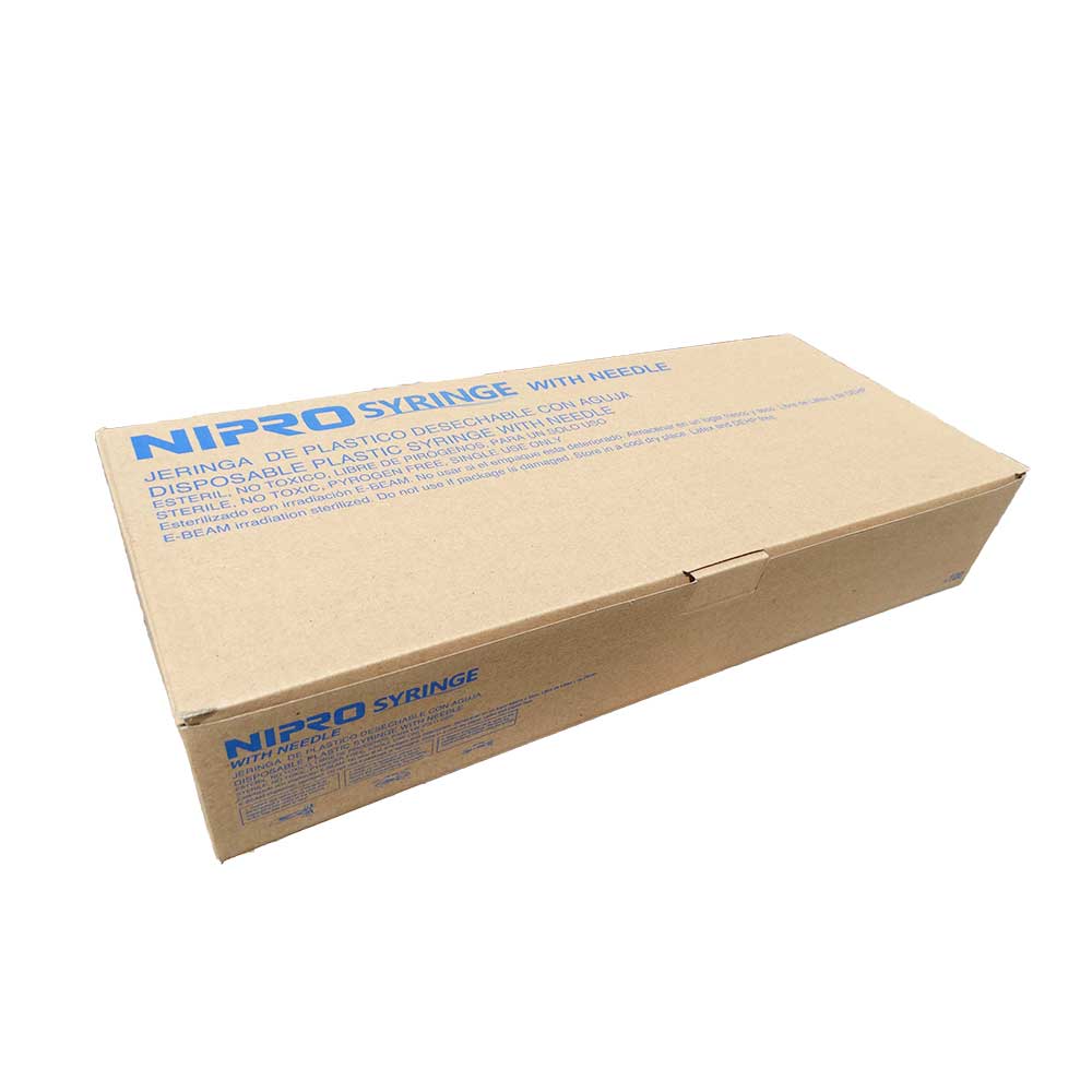 Jeringa 5ml 21gx1 1/2 con luer lock +aguja nipro (100 unidades) - Imagen 2