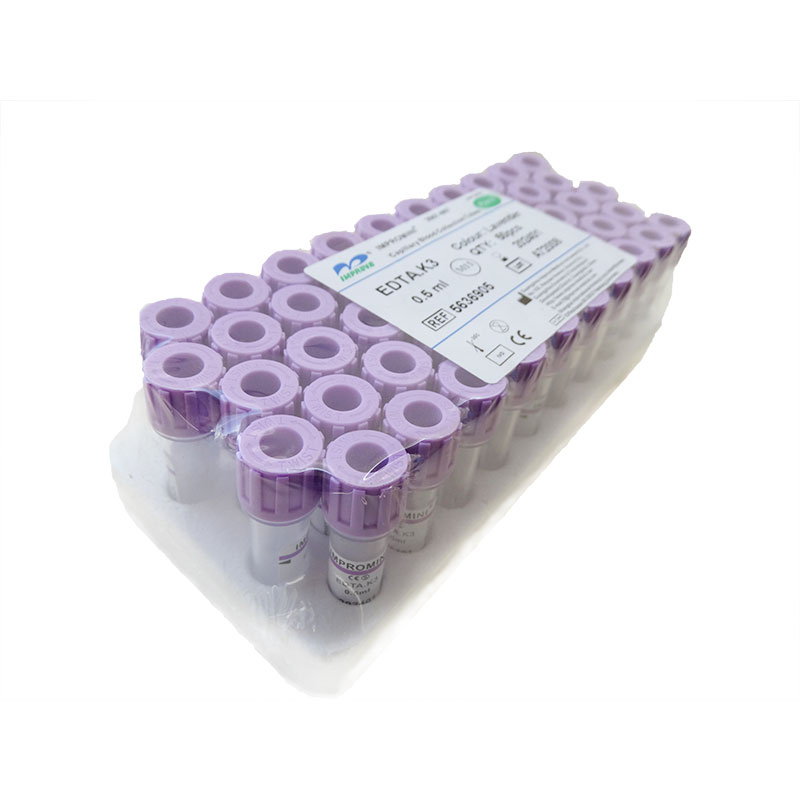 Tubo lila, Pediátrico EDTA K3 0.5 ml, Improve (50 und) - Imagen 3