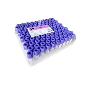 Tubo lila, EDTA (K3) 0.5 ml, 10×45, Globalvac (100 und)