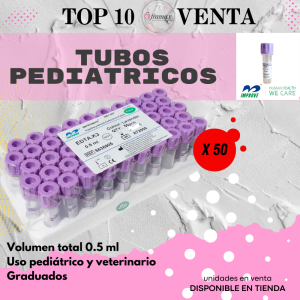 Tubo lila, Pediátrico EDTA K3 0.5 ml, Improve (50 und)