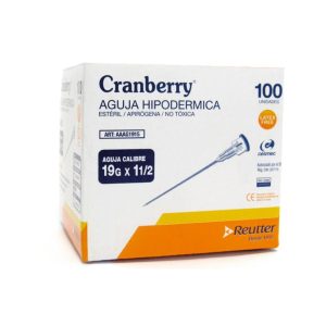 Agujas hipodérmicas 19Gx1/2 40mm (100 unidades)