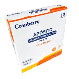 Apósitos de alginato de calcio + plata 10×10 cm (10 unidades)