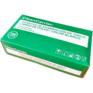 Guantes de Vinilo Talla L CleanCarrier (100 unidades)