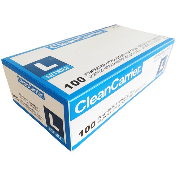 Guantes de Nitrilo azul Talla L CleanCarrier (100 unidades)